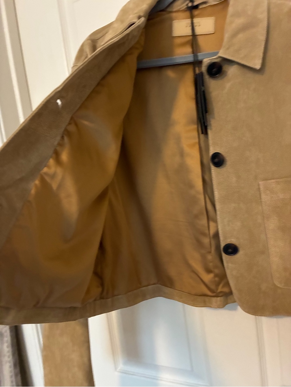 NWT BLANKNYC Anthropologie Cropped Genuine Suede Jacket Large - Picture 9 of 11